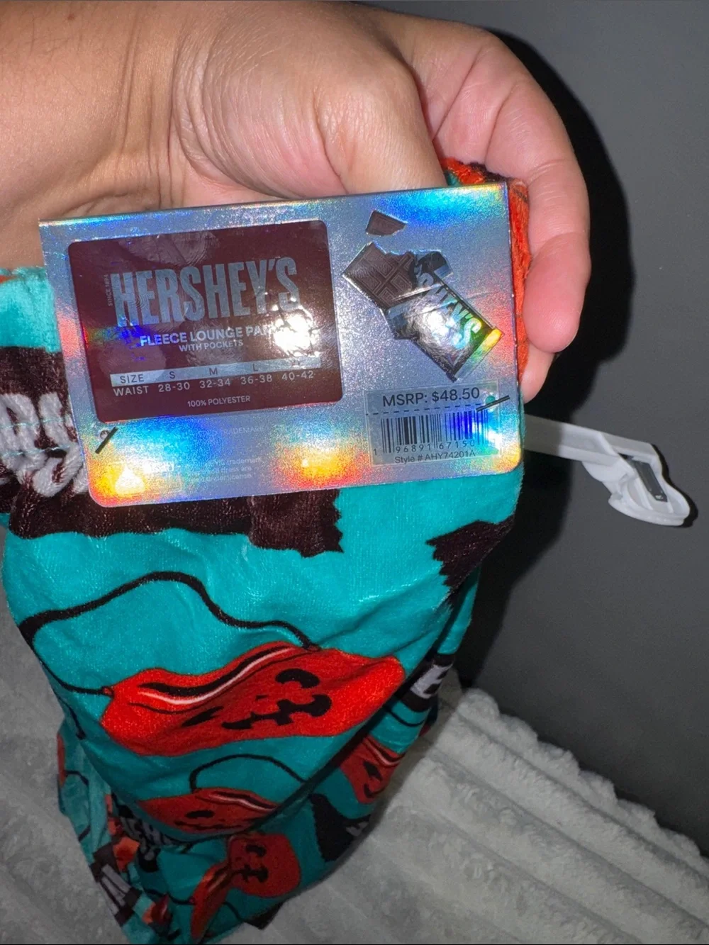 Hershey's Women's Teal Halloween Pumpkin Lounge Pajama Pants